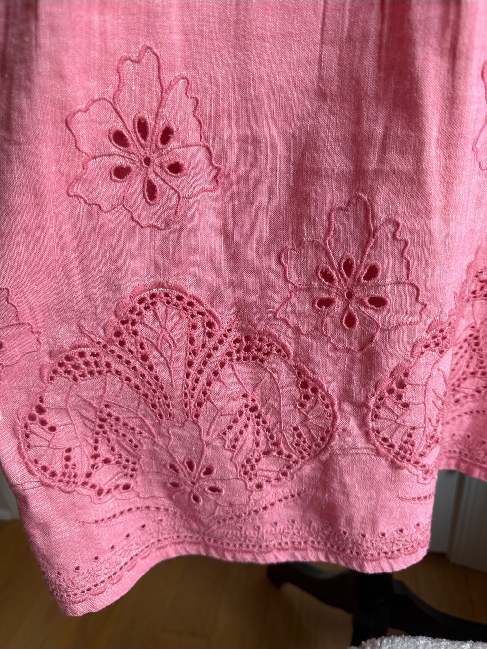 NWOT Tommy Bahama Coral Pink Embroidered Midi Dress - Picture 3 of 6